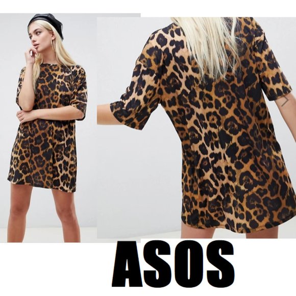 ASOS Dresses & Skirts - ASOS Animal Print T Shirt Dress - 4